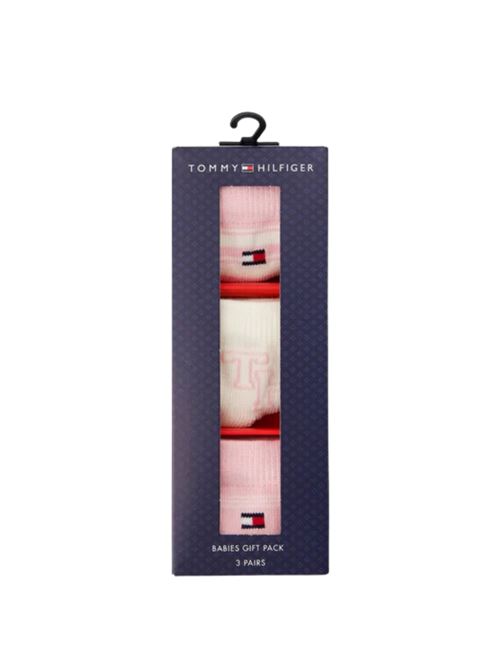 Calzino baby giftbox rosa 3pz. Tommy Hilfiger | 701236342001
